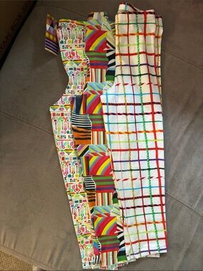Kids Multicolor Patterned Leggings - Bright Rainbow & Plaid
